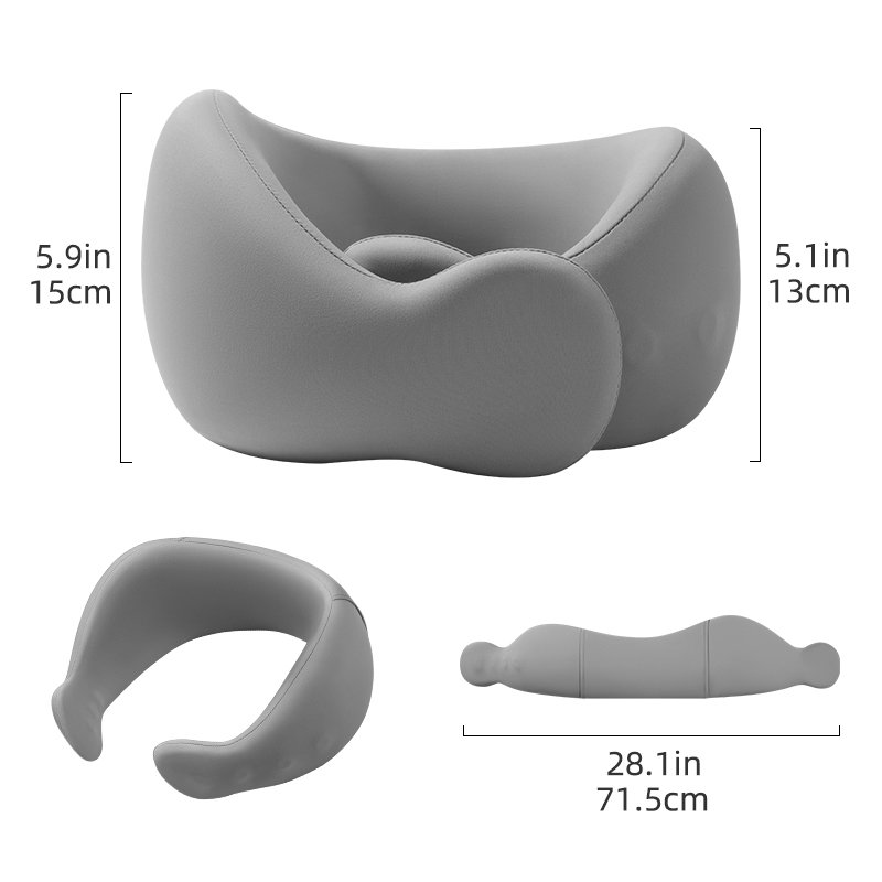 ravel Neck Pillows for Airplanes and Long-Haul Flights, Memory Foam Adjustable 360° Head Support with Asymmetrical Sides, Includes Travel Bag - Image 11